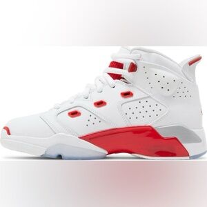 Nike Jordans Sz‎ 6.5 Boys White/Red Sneaker Shoes